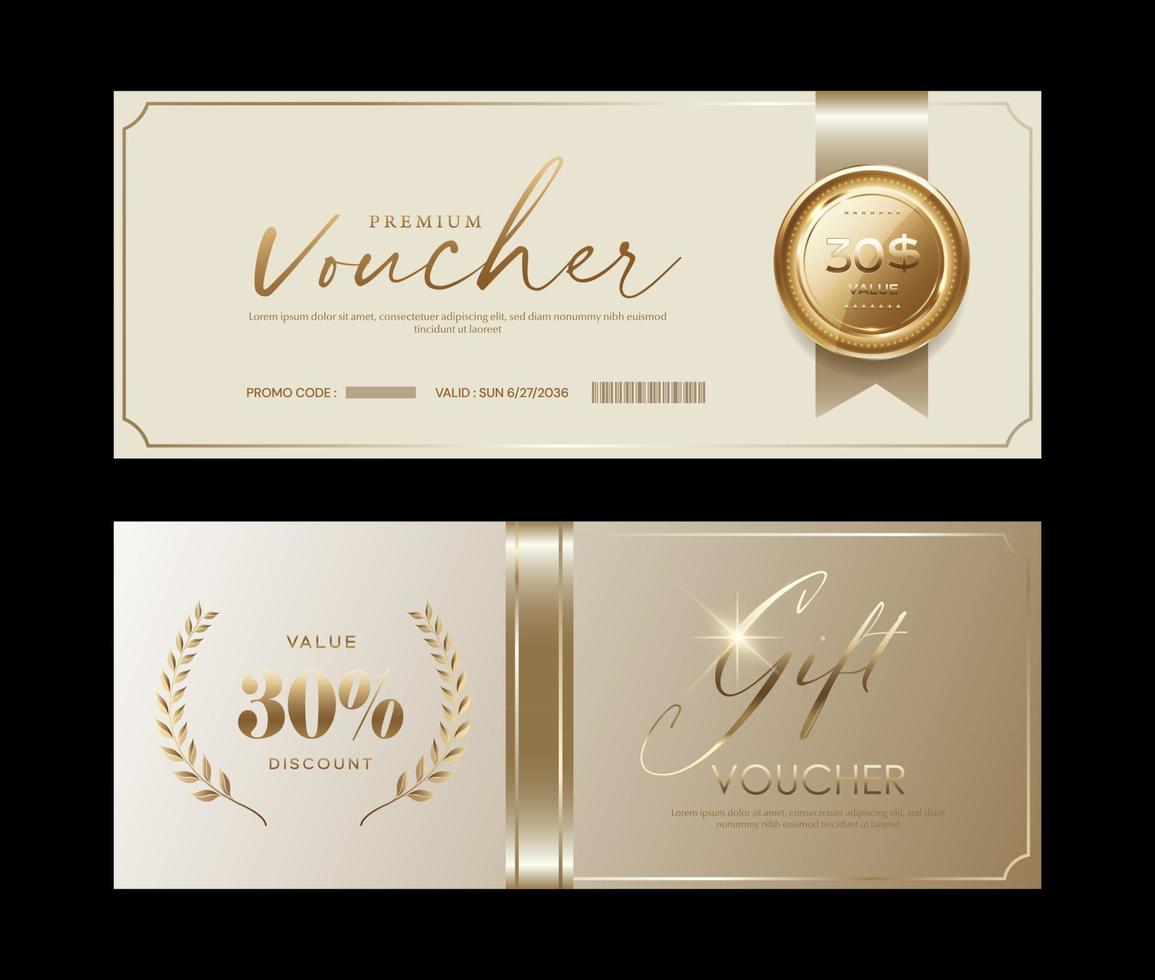 luxe voucher en VIP-coupon achtergronden vector