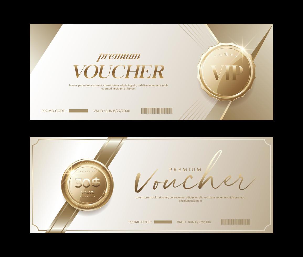 luxe voucher en VIP-coupon achtergronden vector