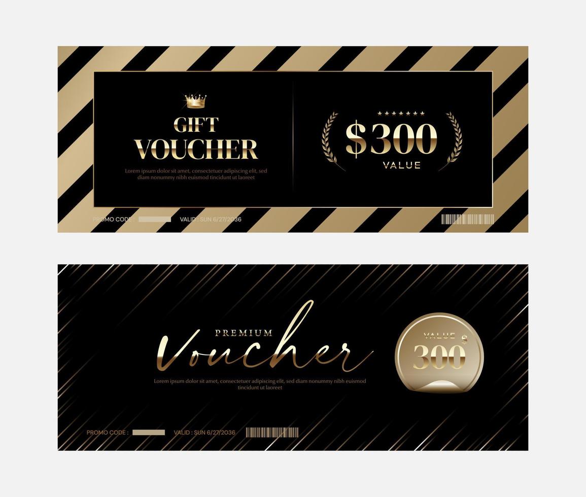 luxe voucher en VIP-coupon achtergronden vector