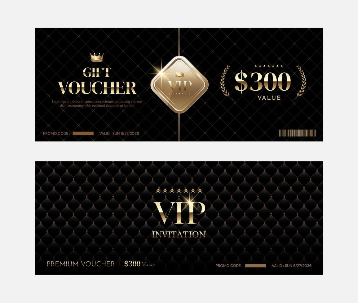 luxe voucher en VIP-coupon achtergronden vector
