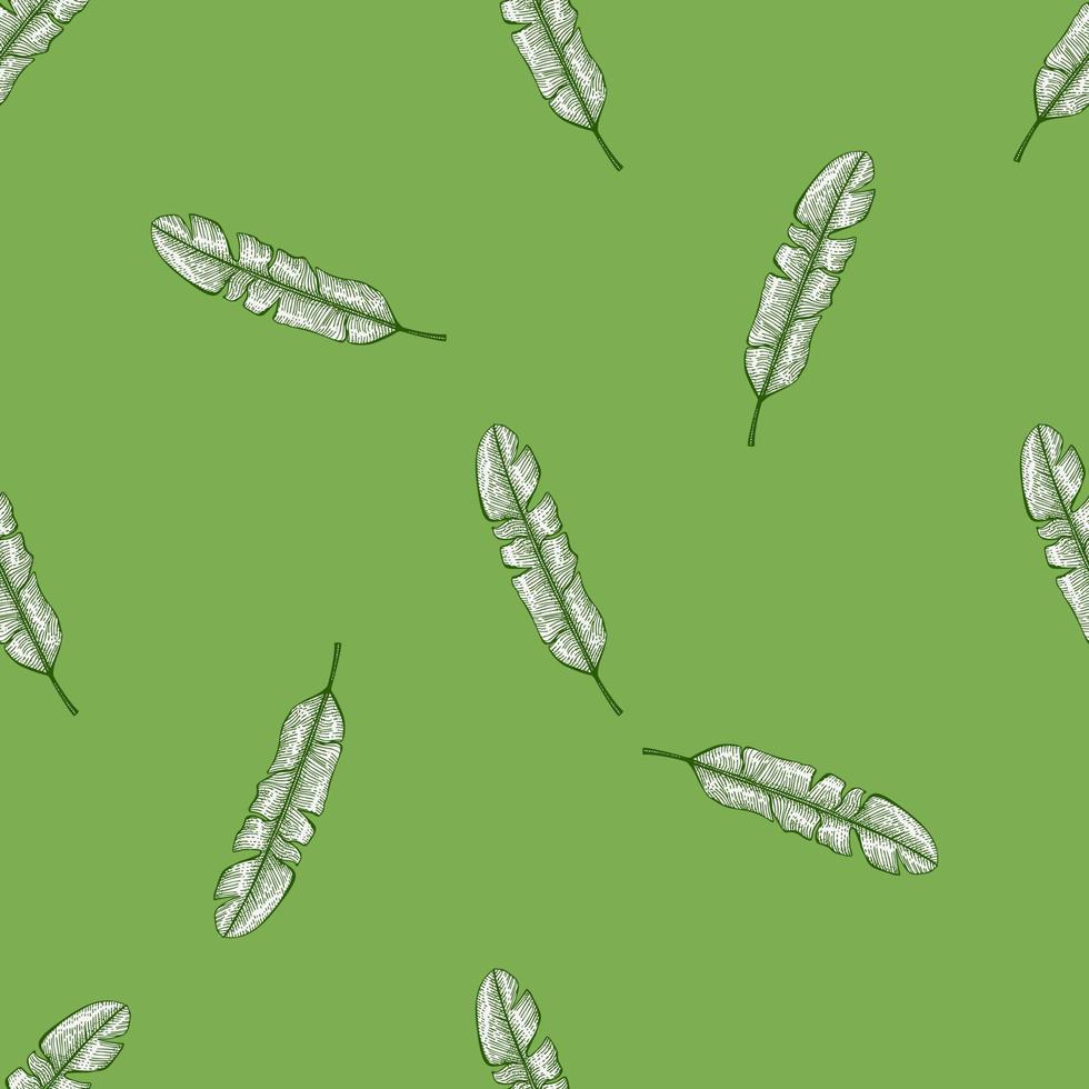 bananenbladeren naadloze pattern.vintage tropische tak in gravure stijl. vector