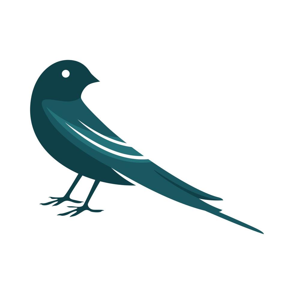 eenvoudig en mooi vogellogopictogram vector