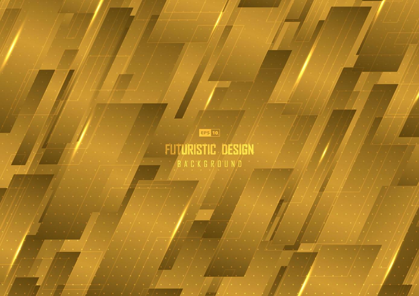 abstracte gouden rechthoek stijl patroon met glitter artwork. overlappend voor luxe stijl van omslagontwerp achtergrond. illustratie vector