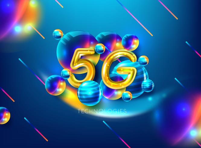 5G nieuwe draadloze internet wifi-verbinding vector