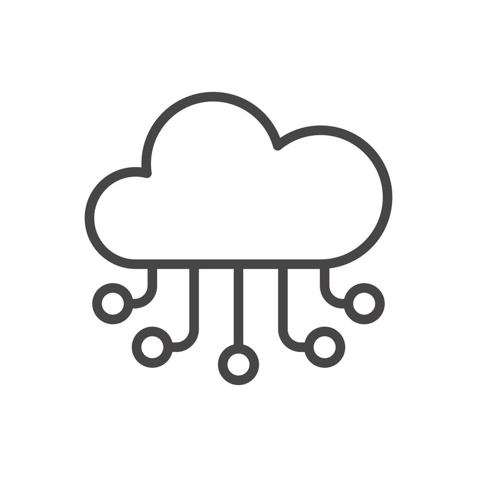 cloud service premium pictogram teken symbool vector