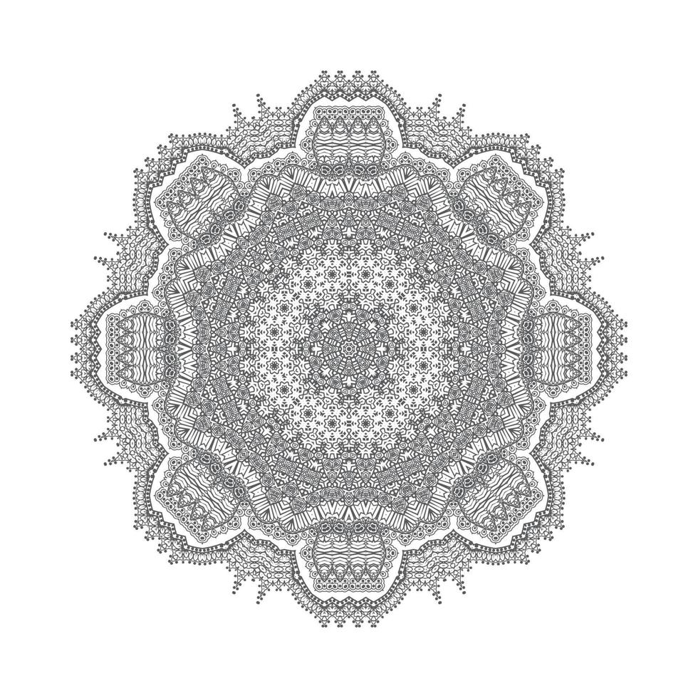 prachtig lijntekeningen mandala-ontwerp vector