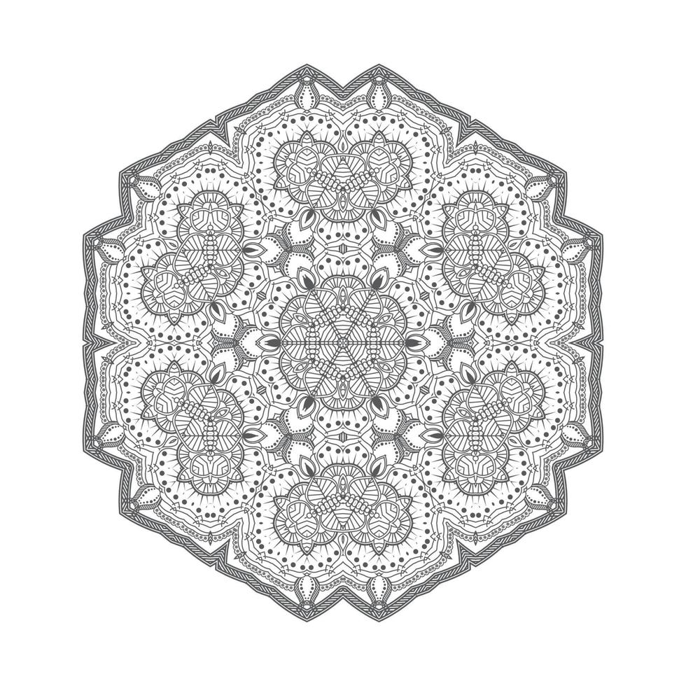 prachtige lijntekeningen mandala vector