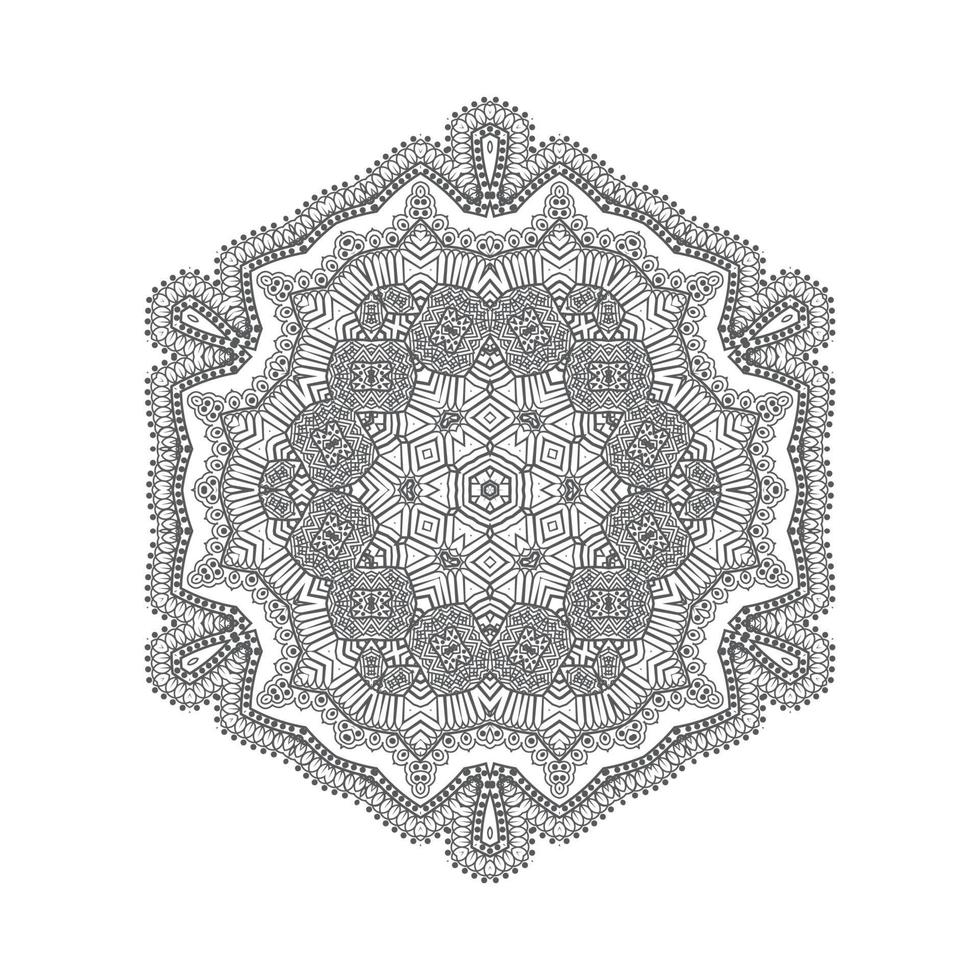 prachtige lijntekeningen mandala vector