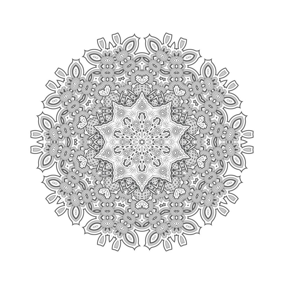 elegant lijntekeningen mandala-ontwerp vector