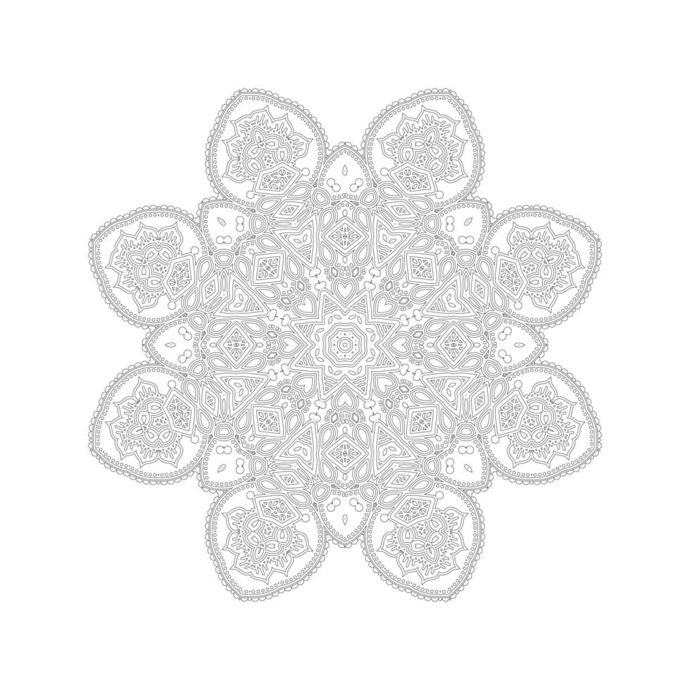 elegant lijntekeningen mandala-ontwerp vector