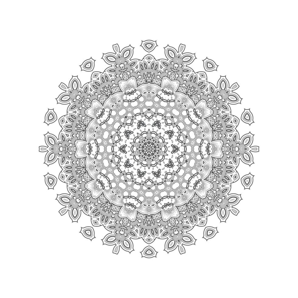 prachtig lijntekeningen mandala-ontwerp vector