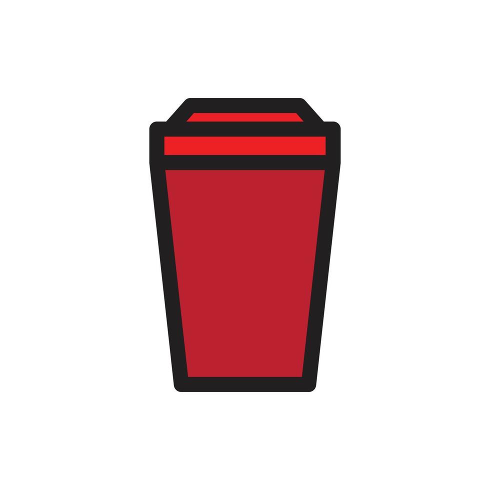 plastic beker koffie icoon voor website, presentatie symbool vector