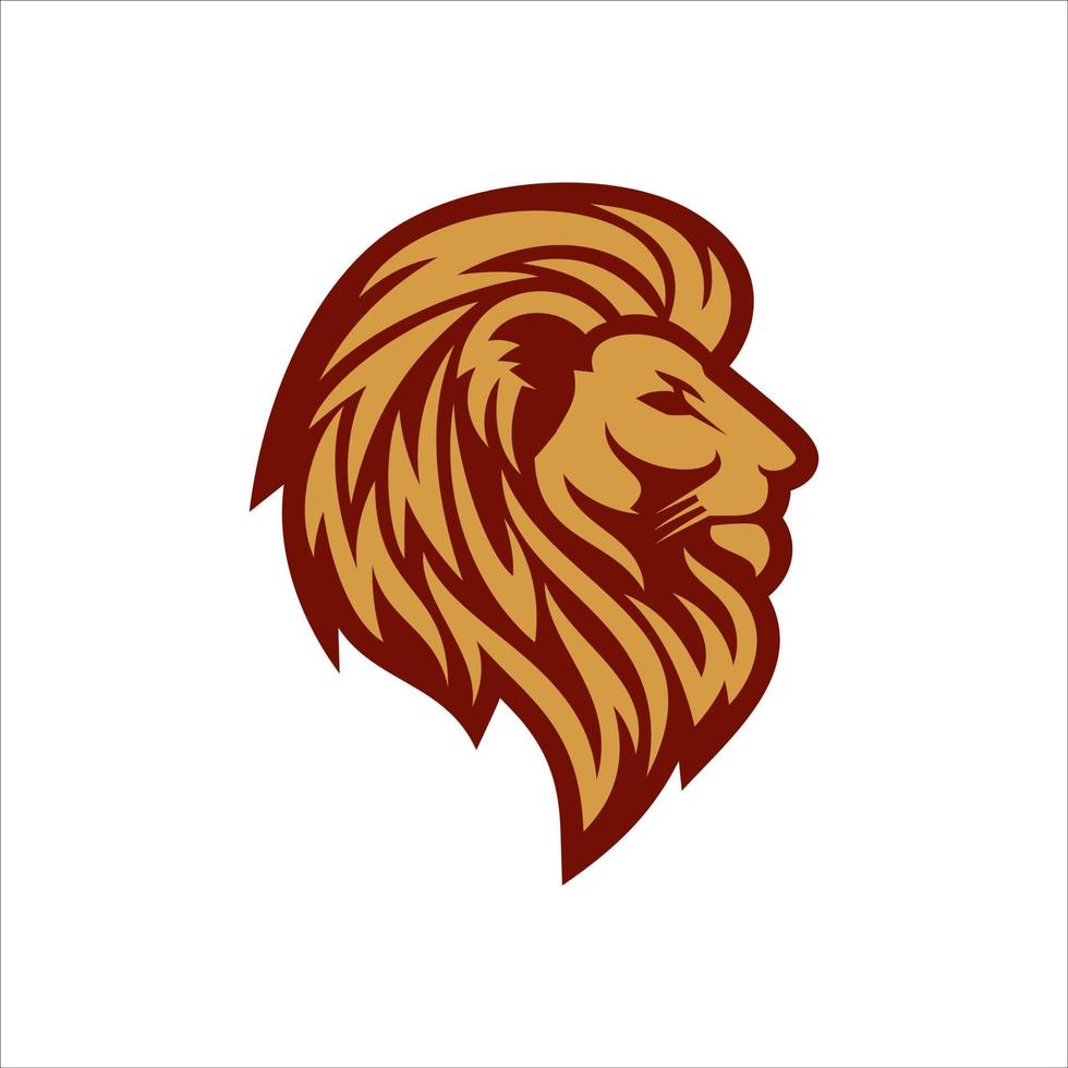 leeuwenkop logo ontwerp sjabloon vectorillustratie vector