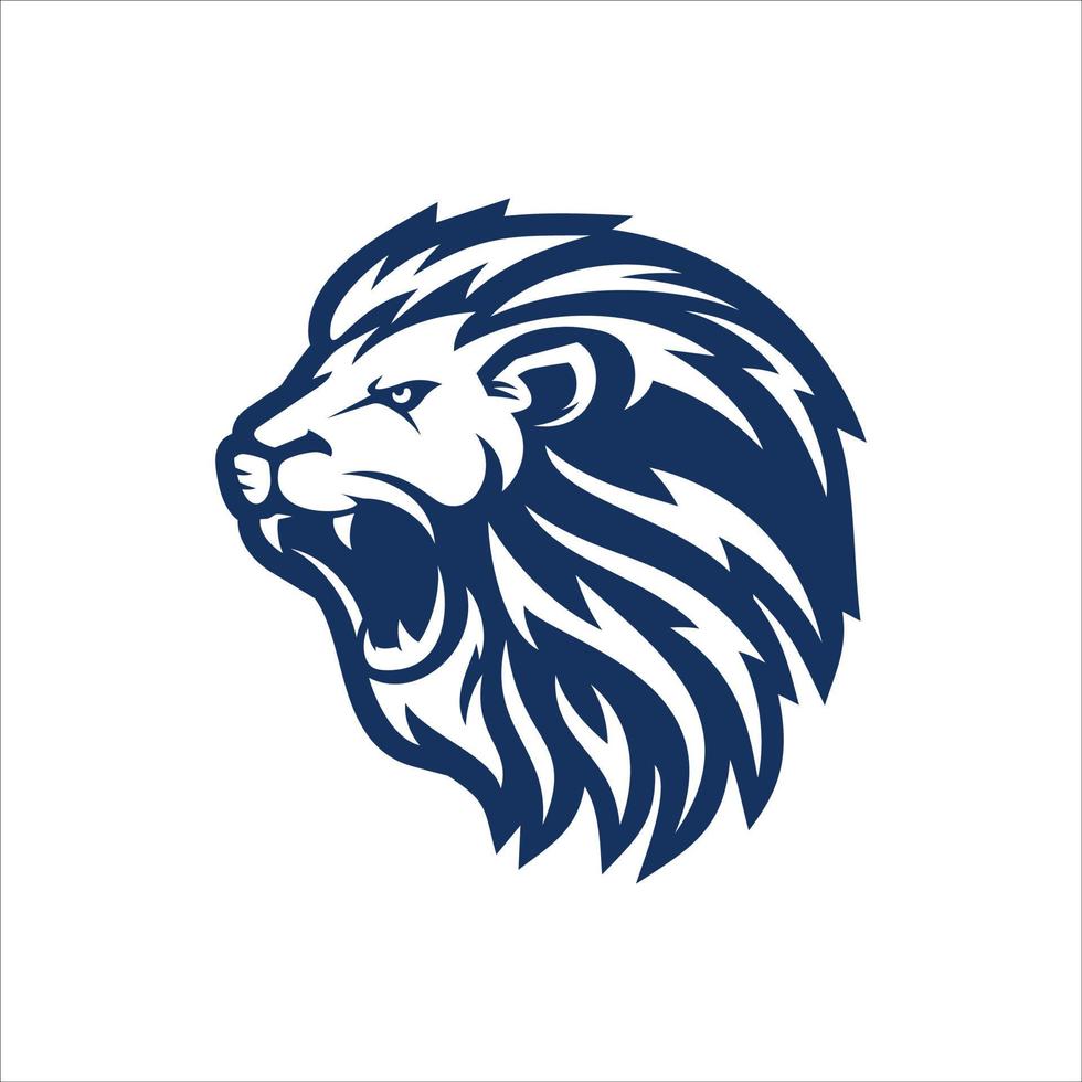 brullende leeuw logo sjabloon ontwerp illustratie vector