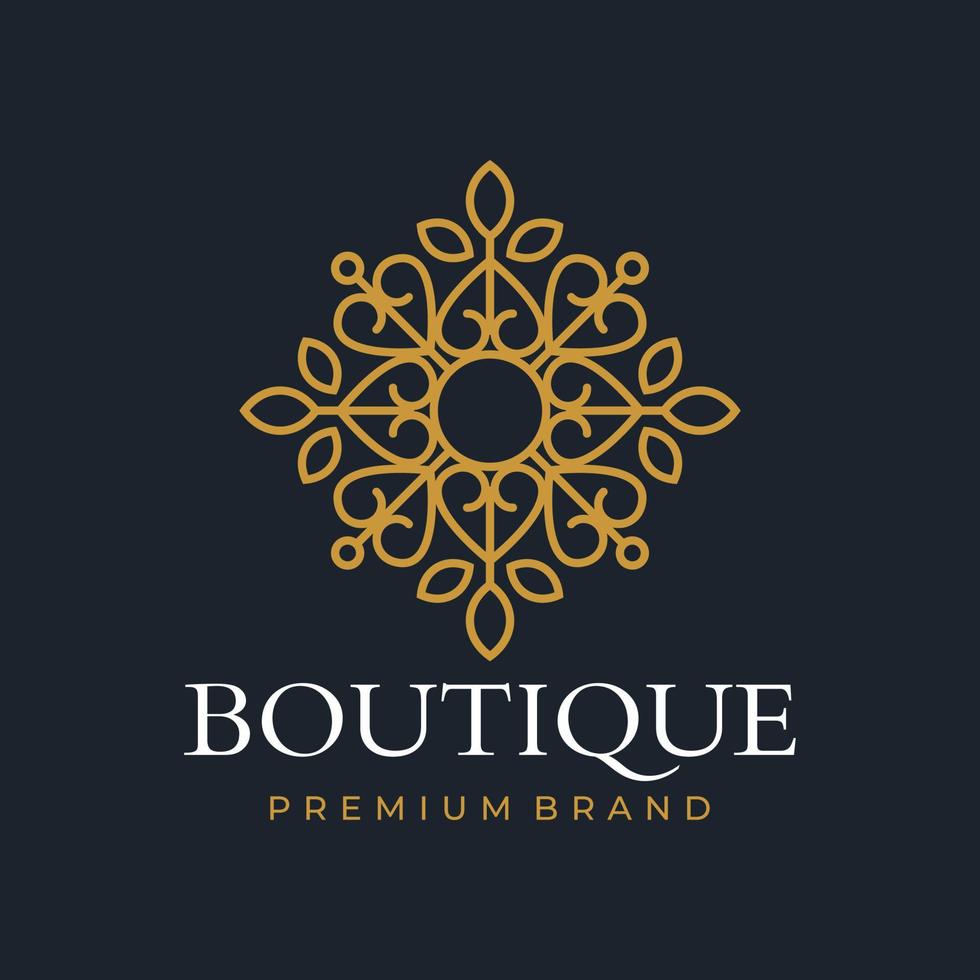 luxe logo monogram crest sjabloon ontwerp vectorillustratie. koninklijke merk vintage vignet ornamenten. vector