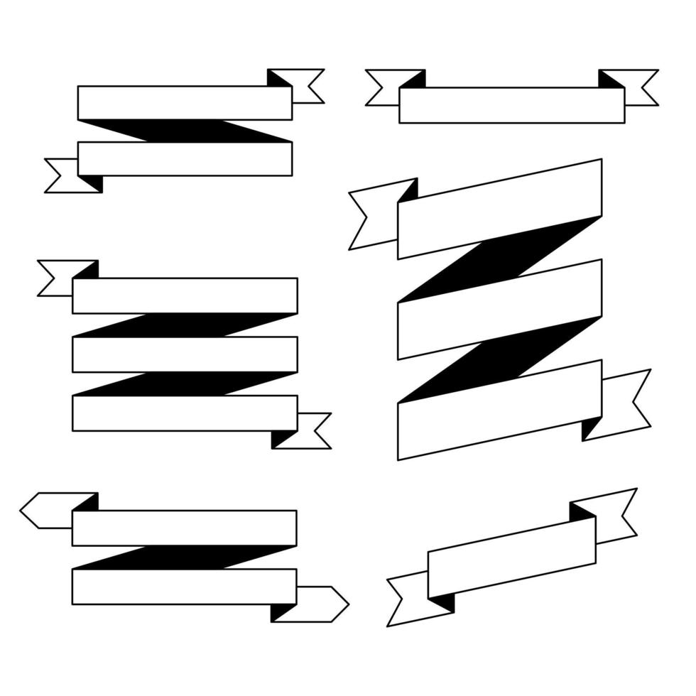 set lege omtreklinten vector