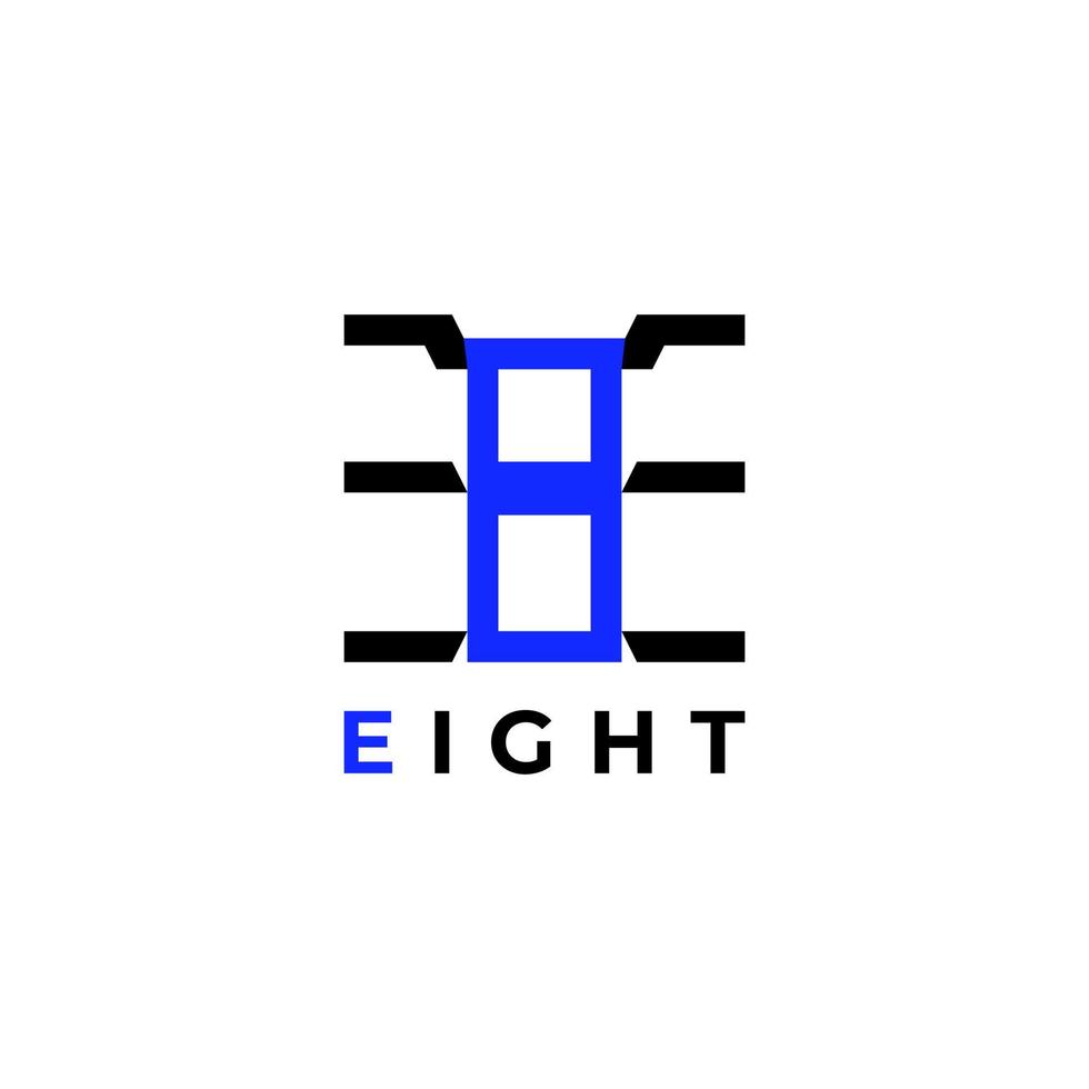abstracte dynamische letter e acht tech logo vector