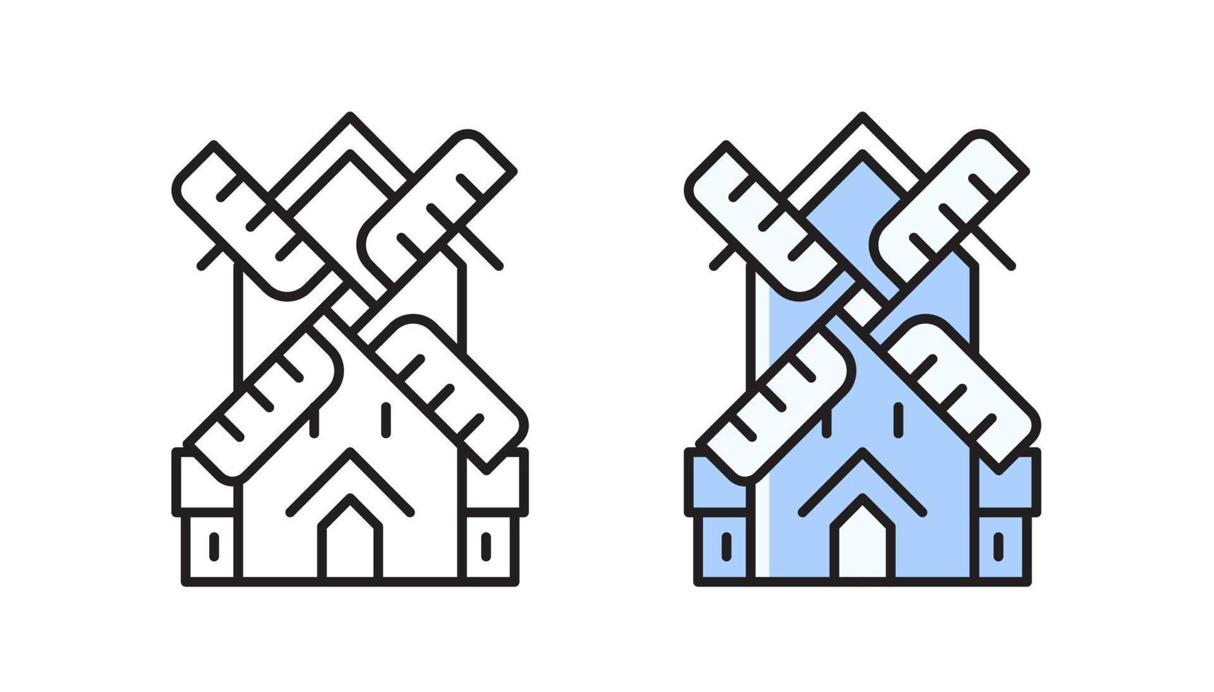 windmolen pictogram. eenvoudige vectorillustratie. vector