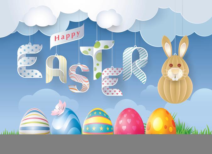 Happy Easter wenskaart vector