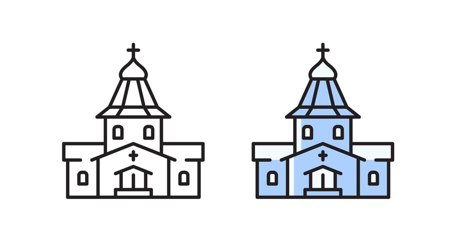 kerk icoon. symbool vectorillustratie. vector