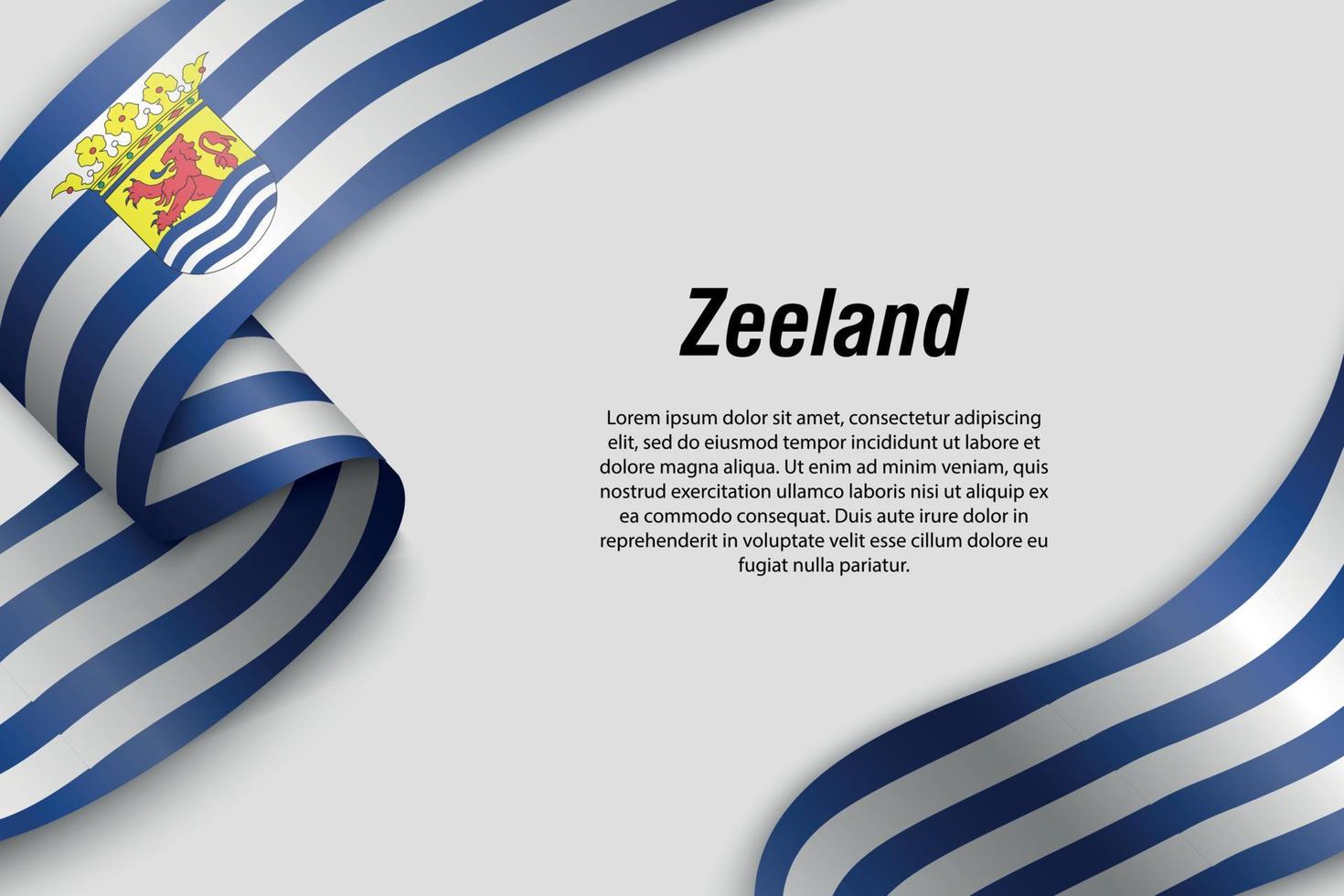 zwaaiend lint of spandoek met vlag provincie nederland vector