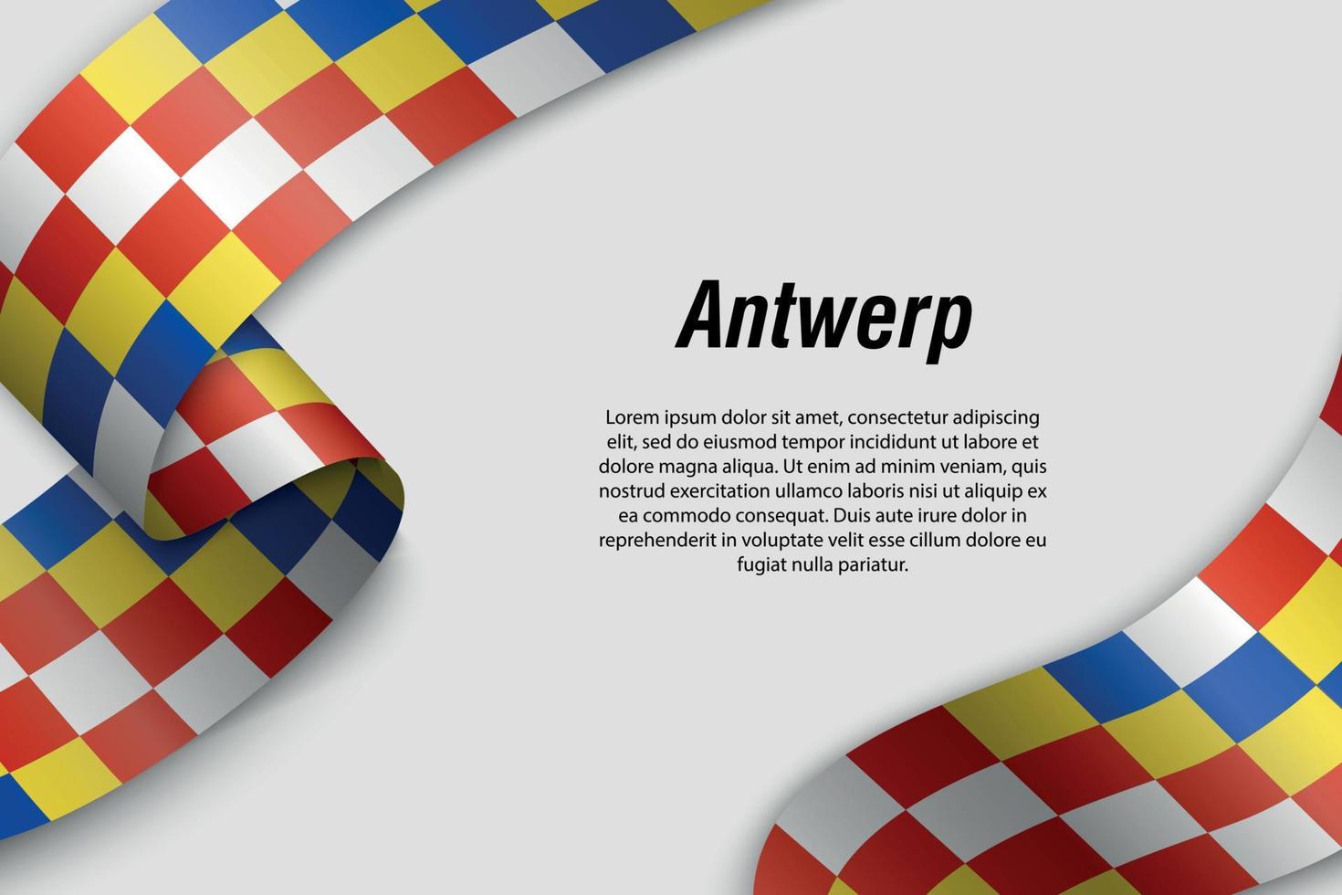 zwaaiend lint of spandoek met vlag provincie belgië vector