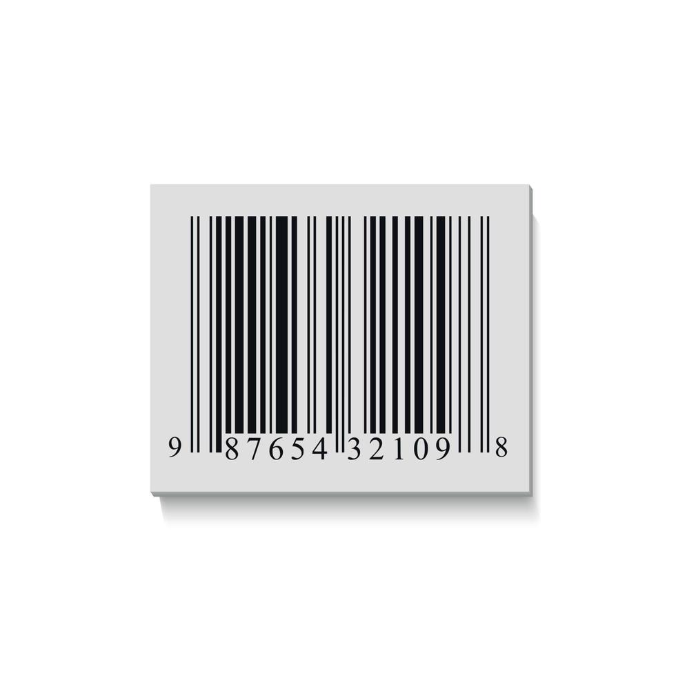 sticker met streepjescode. vector illustratie