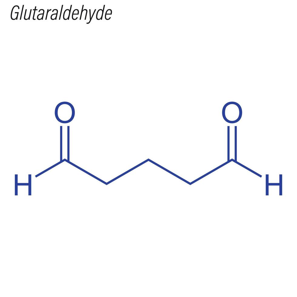 vector skelet formule van glutaaraldehyde.