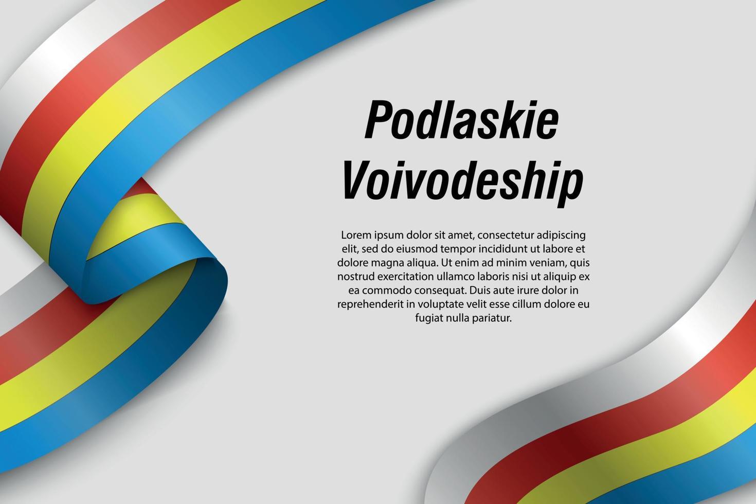 zwaaiend lint of spandoek met vlag provincie polen vector