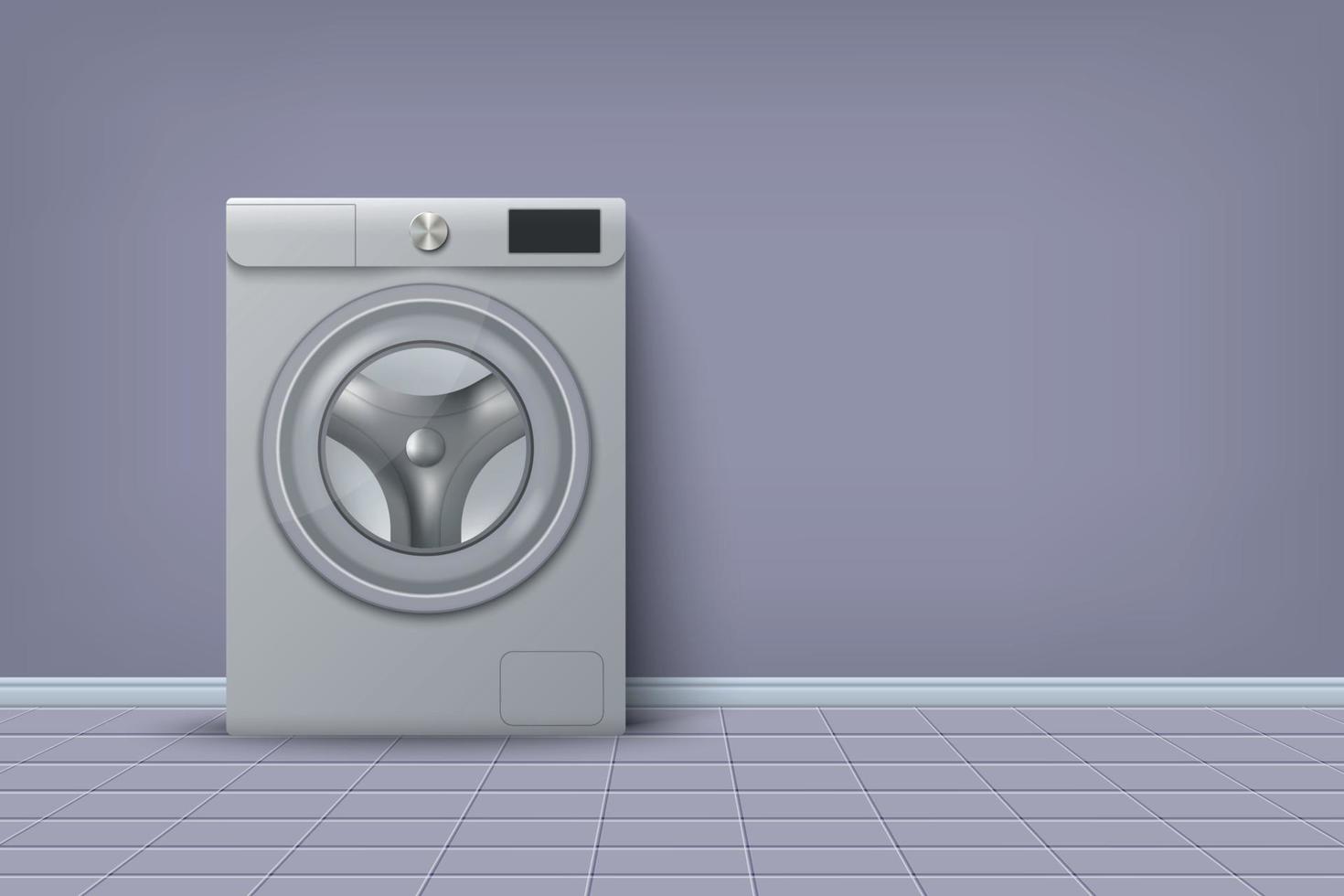 realistische moderne wasmachine vector