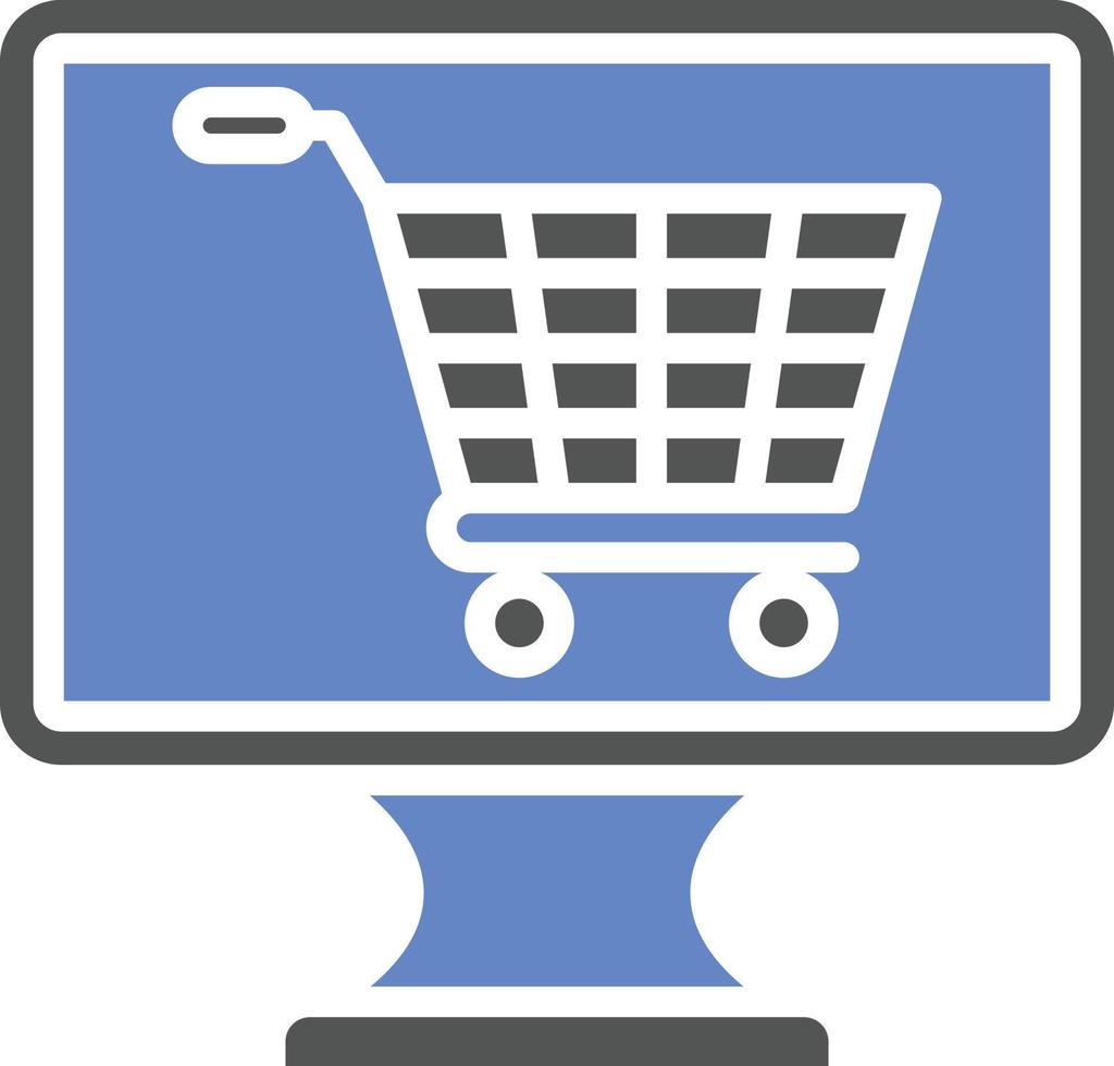 pictogramstijl online winkelen vector