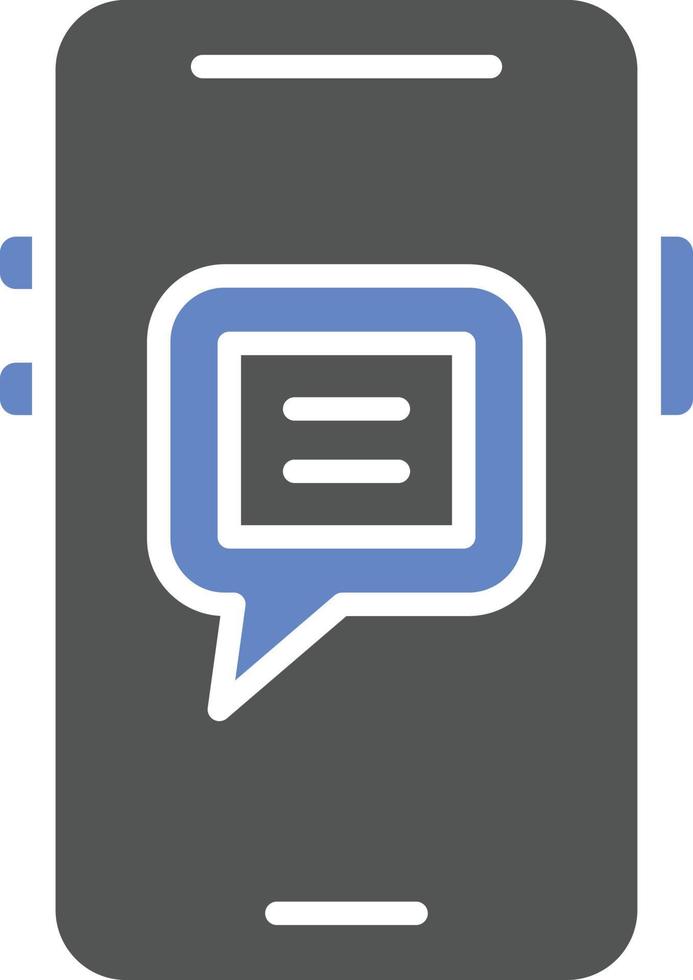 mobiele chat-pictogramstijl vector