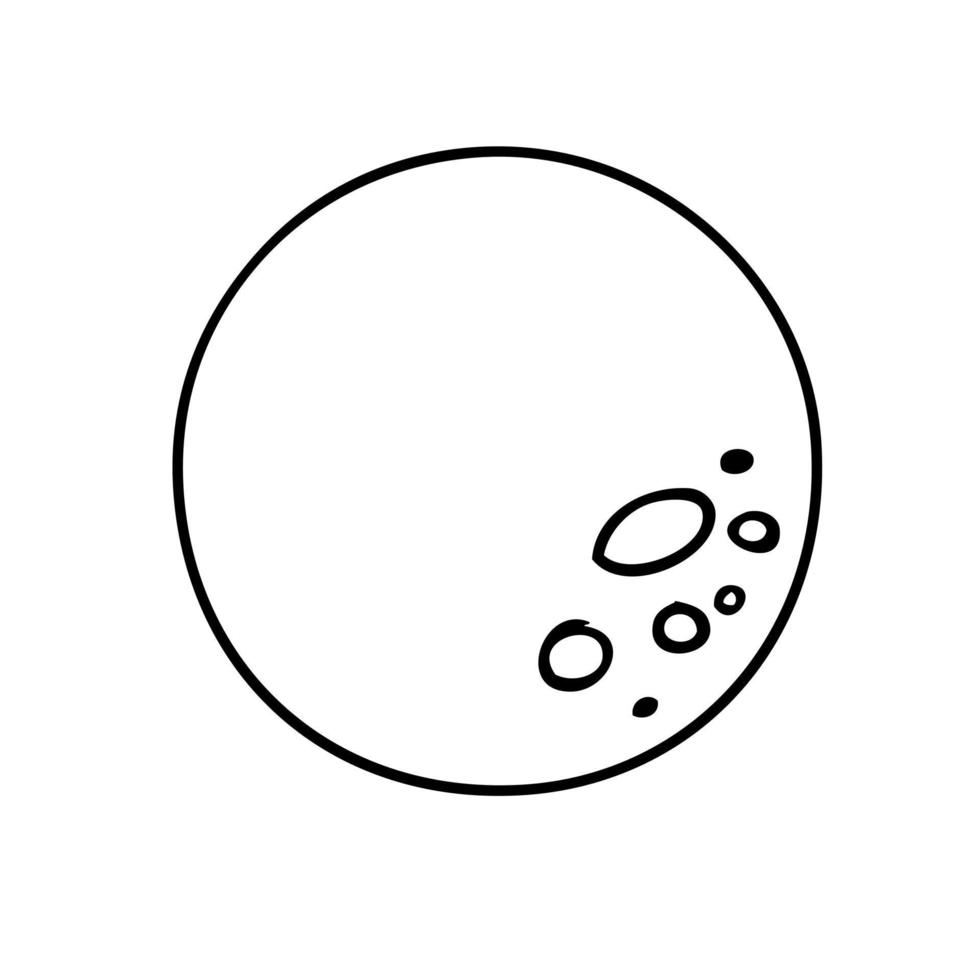esoterische planeet symbool. hemelse tekens. vectorillustratie in de hand getekende stijl. vector