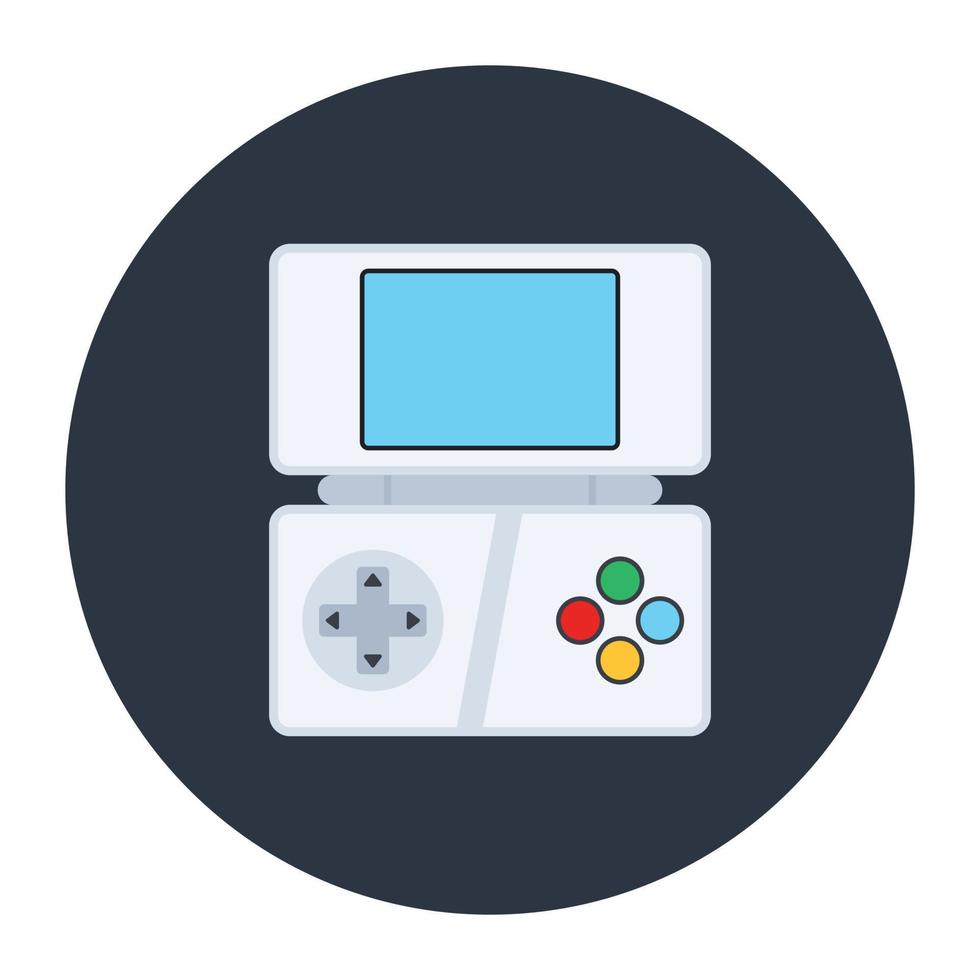 een vectorstijl voor videogames, plat afgerond pictogram vector