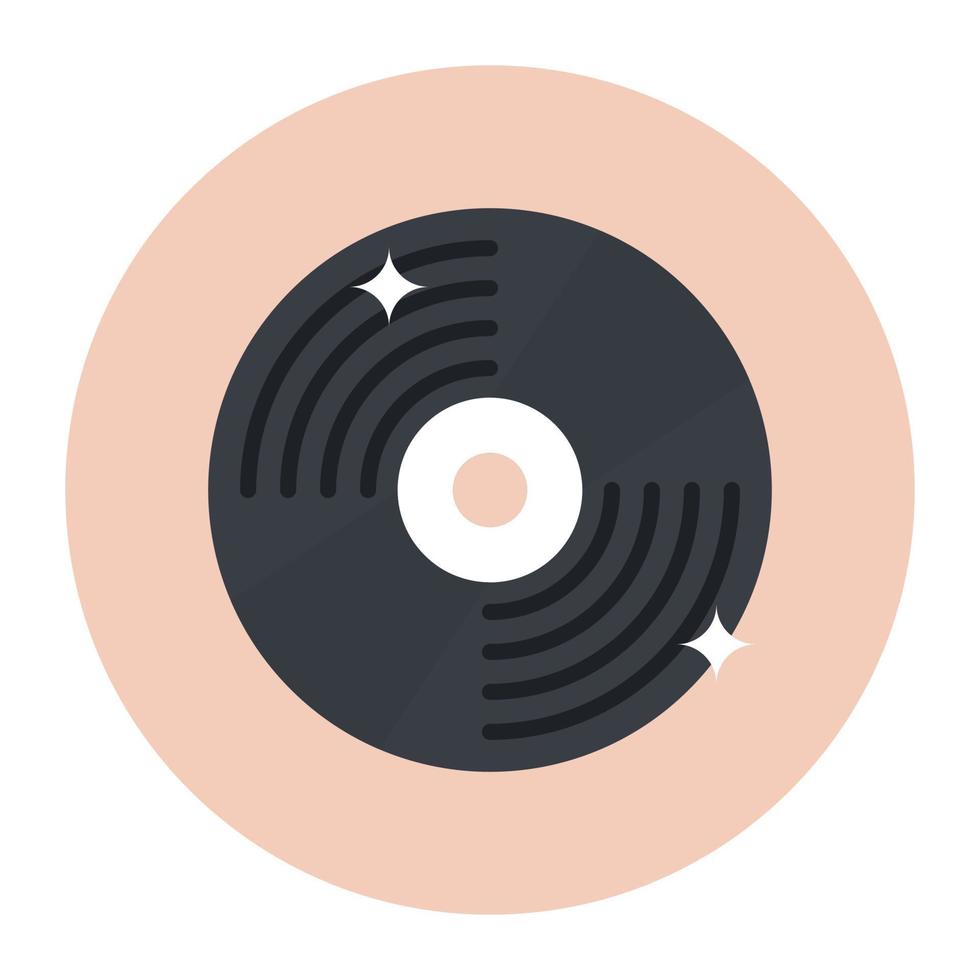 compact disc-pictogram in plat ontwerp, bewerkbare vector