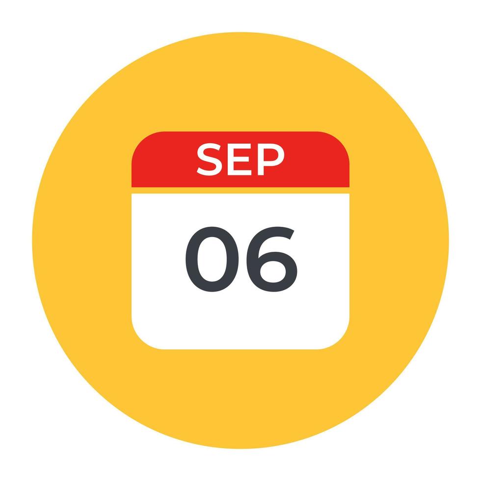 een icoon van de kalender in moderne platte stijl, datum vector