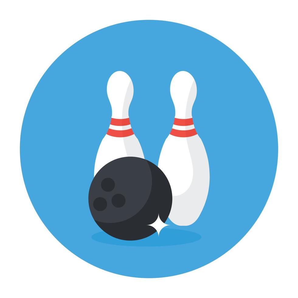 kegelen met bowlingbal ter aanduiding van het bowlingspelpictogram vector