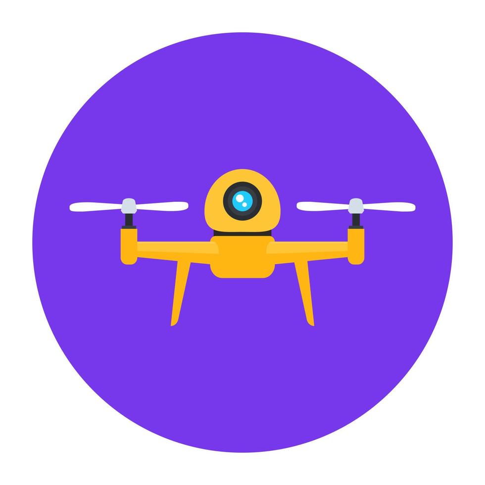 een bewerkbare vectorstijl van drone-camera, plat pictogramontwerp vector