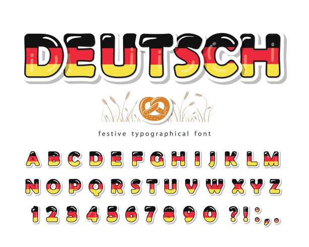 Duitsland cartoon lettertype vector