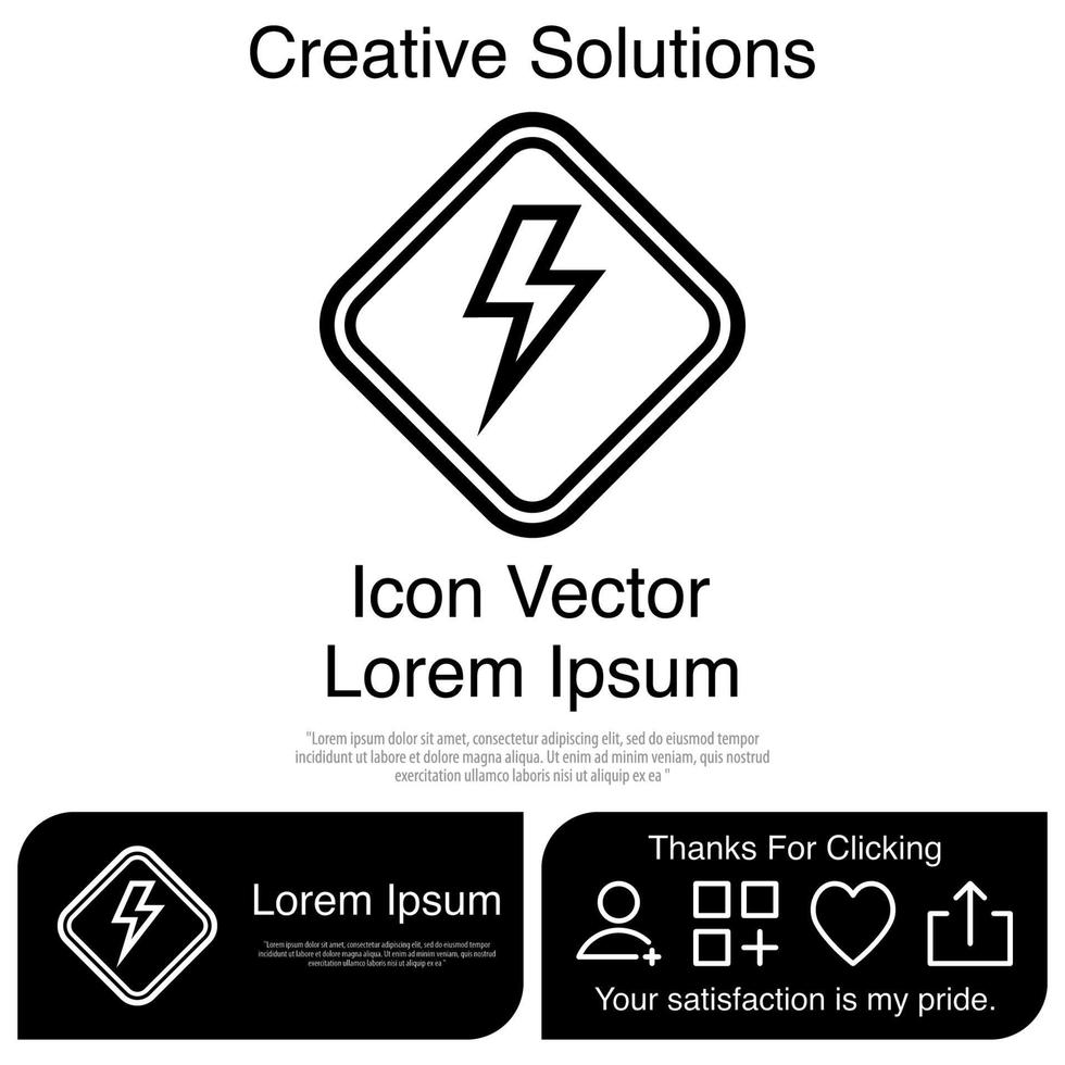 bliksem licht teken pictogram vector eps 10