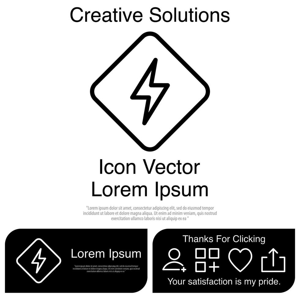 bliksem licht teken pictogram vector eps 10