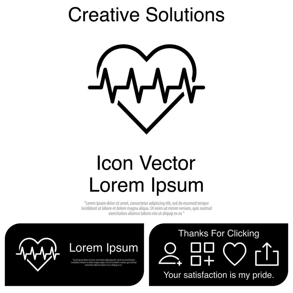 pols hartslag pictogram vector eps 10