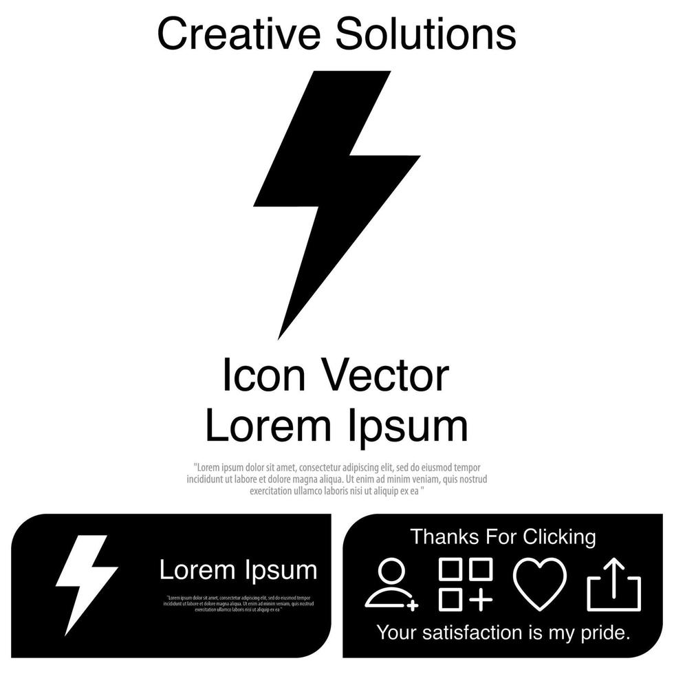 bliksem licht teken pictogram vector eps 10