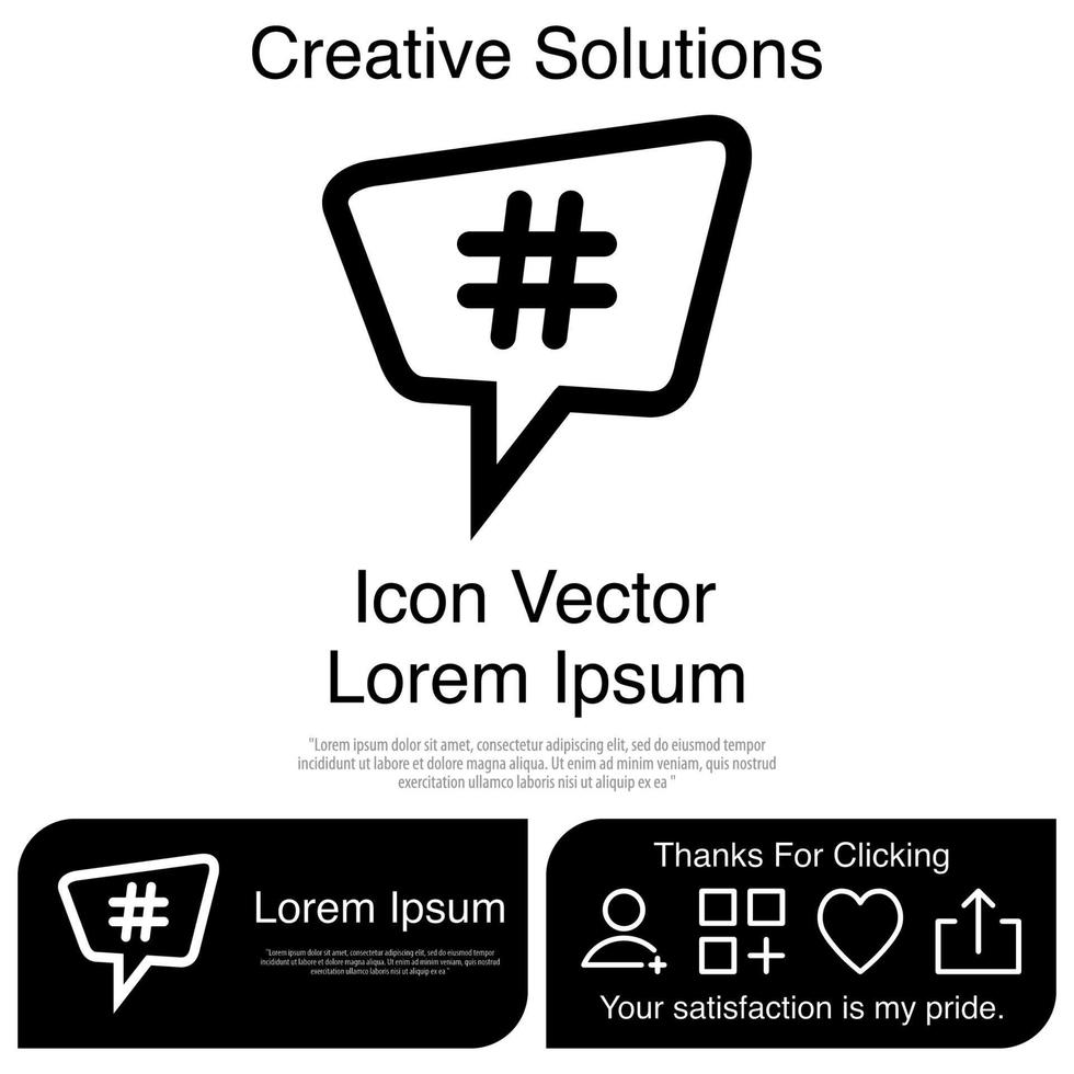 hashtag pictogram vector eps 10