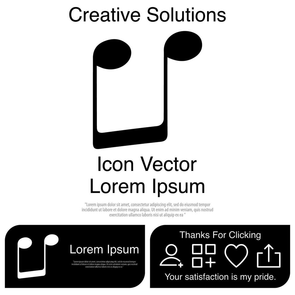 muzieknoot pictogram vector eps 10