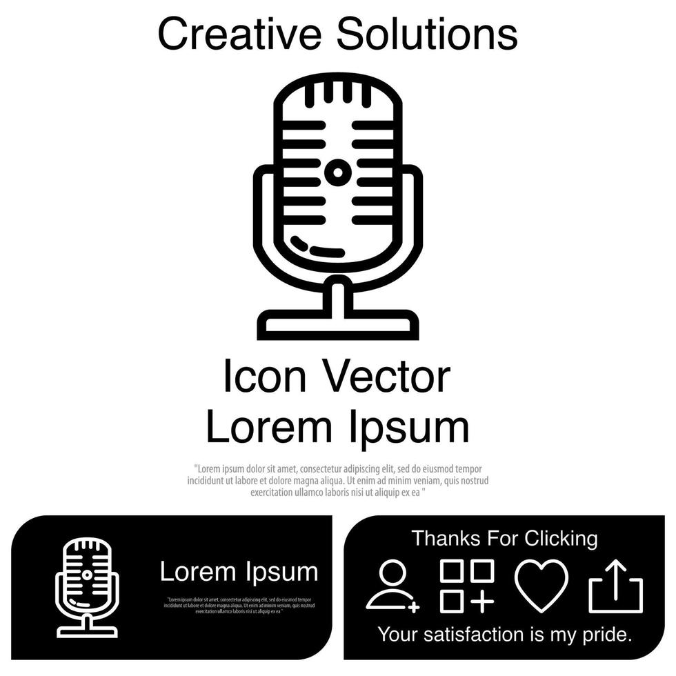 microfoon pictogram vector eps 10