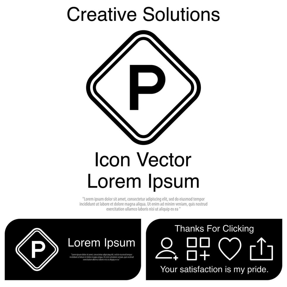 parkeren pictogram vector eps 10