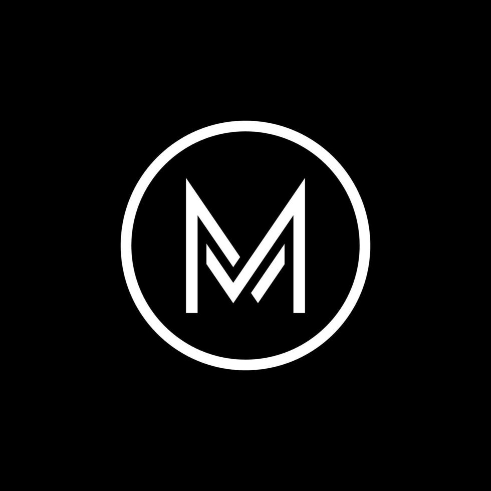 monogram letter m logo sjabloon vector