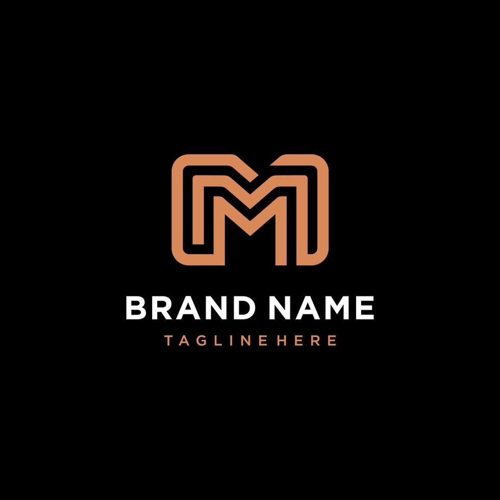 monogram letter m logo sjabloon vector