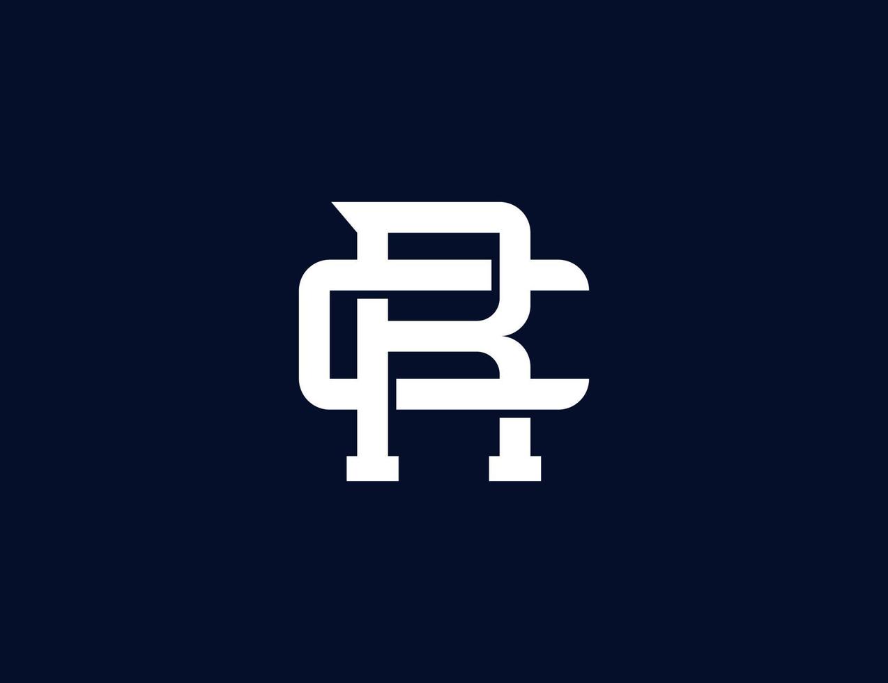 monogram brief rc logo sjabloon vector